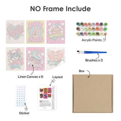 Pop Art Positivity mini paint by numbers – image 19