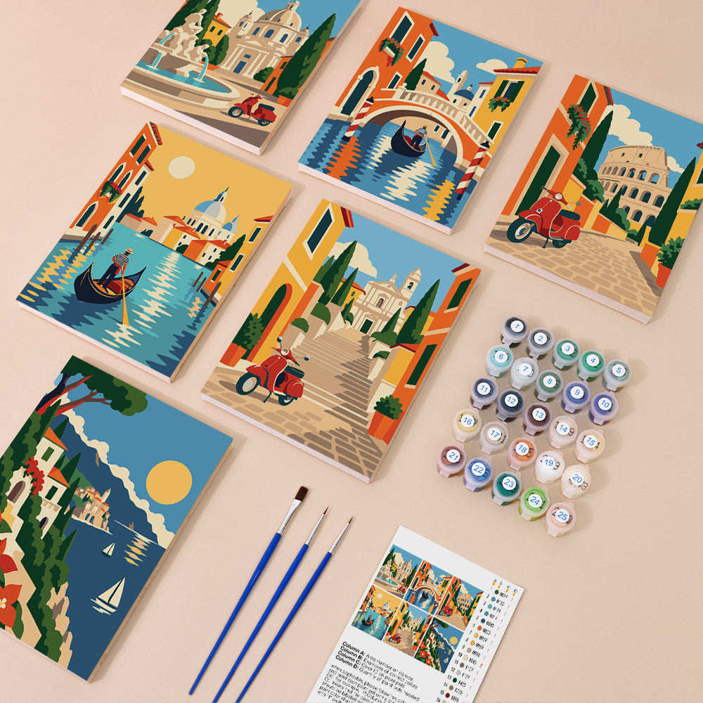 Botanical Cats mini paint by numbers – image 1
