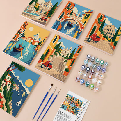 Botanical Cats mini paint by numbers – image 1