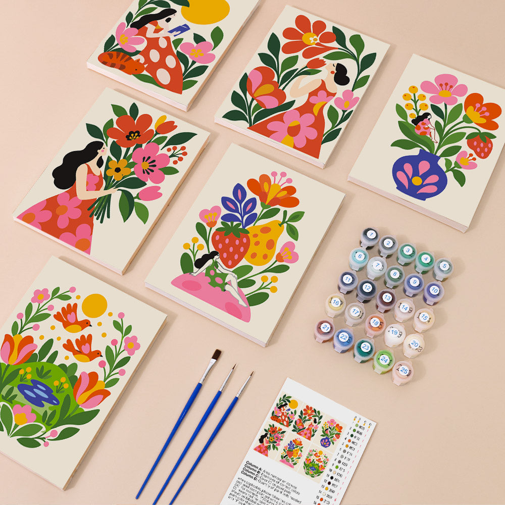 Sunny Retro Escapes mini paint by numbers – image 1