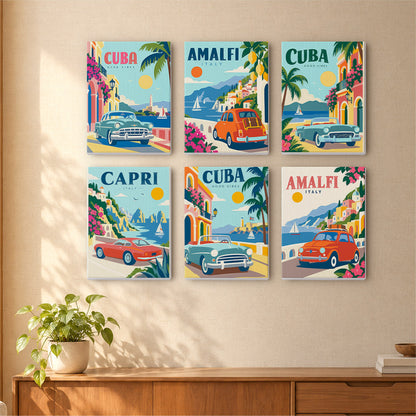 Classic Cars by the Sea mini paint by numbers – image 16