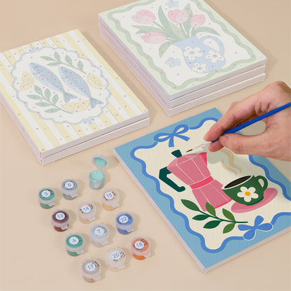 Lemons, Sardines and Moka Pots mini paint by numbers – image 4