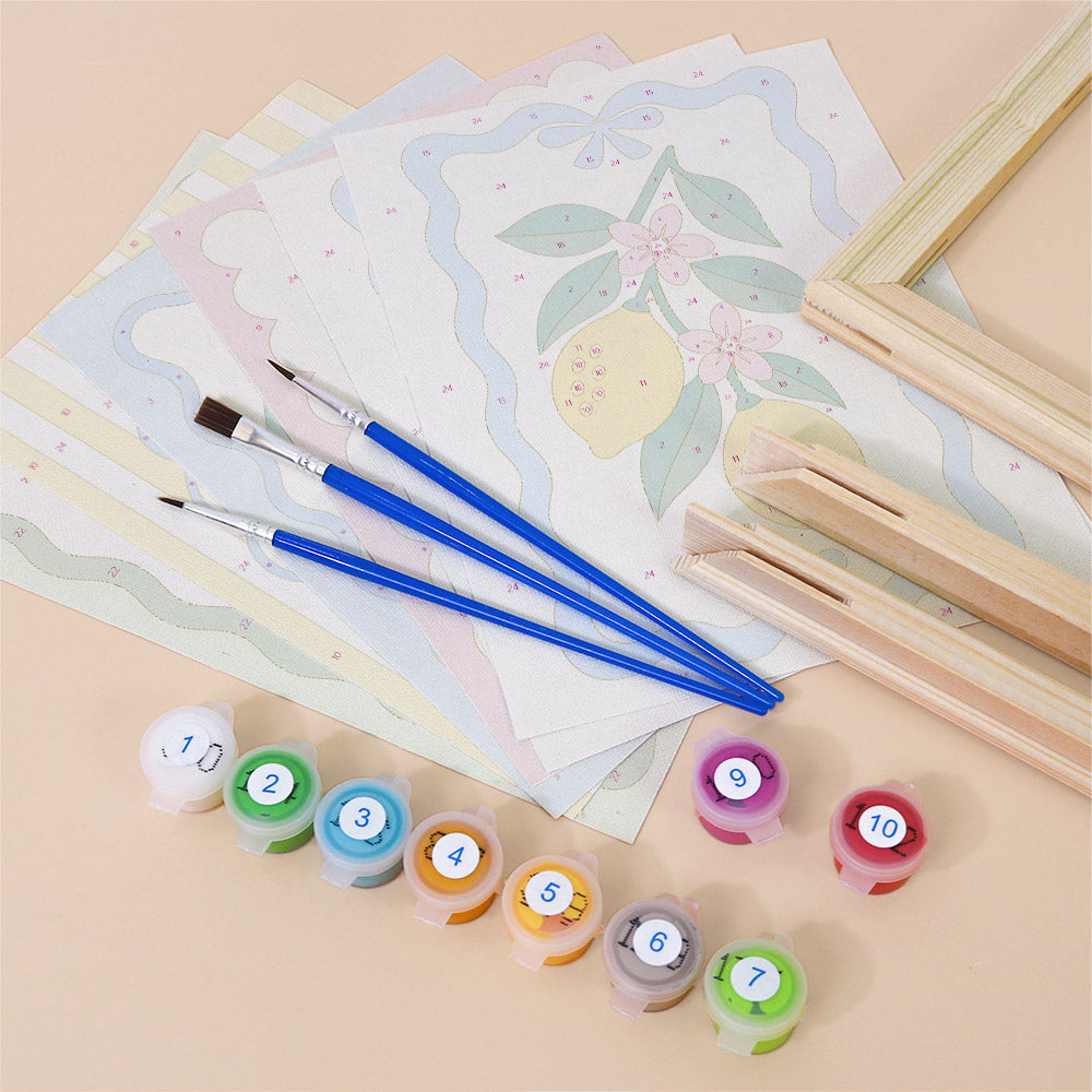 Lemons, Sardines and Moka Pots mini paint by numbers – image 11