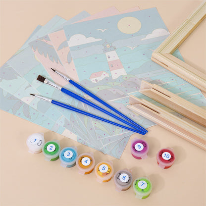Whimsical Forest Mushrooms mini paint by numbers – image 11