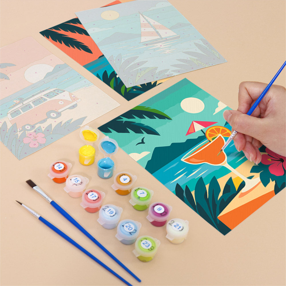 Whimsical Forest Mushrooms mini paint by numbers – image 12