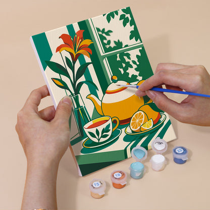 Greek Bust Breakfast Still Life mini paint by numbers – image 5