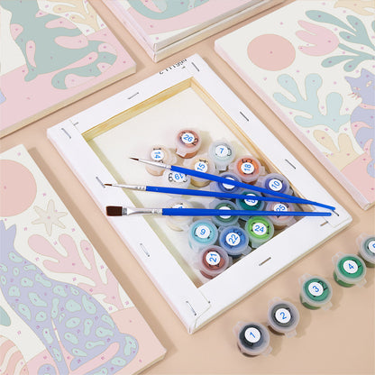 Colorful Botanical Cats mini paint by numbers – image 2