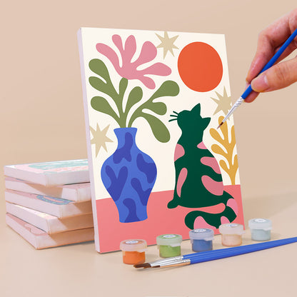 Colorful Botanical Cats mini paint by numbers – image 3