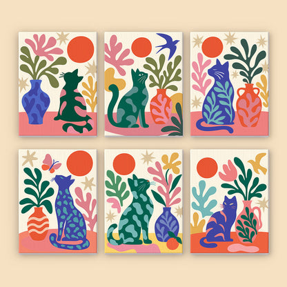 Colorful Botanical Cats mini paint by numbers – image 8