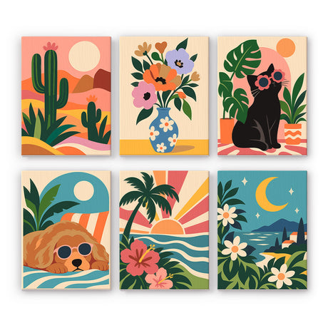 Sunny Retro Getaways mini paint by numbers – image 7