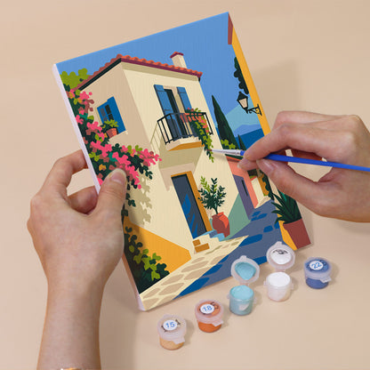 Mediterranean Village Charm mini paint by numbers – image 5