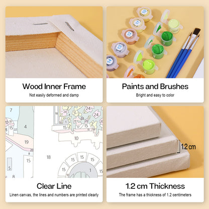 Mediterranean Village Charm mini paint by numbers – image 9