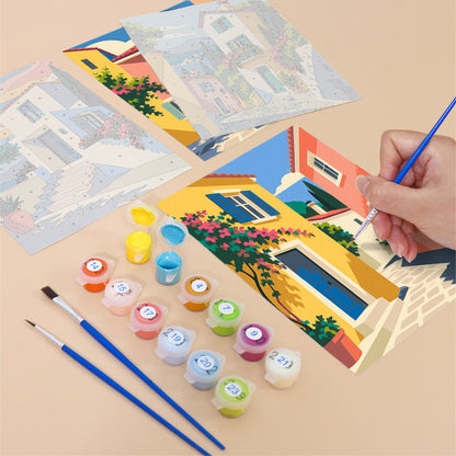 Mediterranean Village Charm mini paint by numbers – image 12