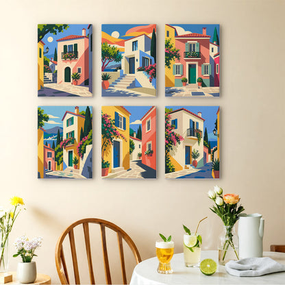 Mediterranean Village Charm mini paint by numbers – image 14