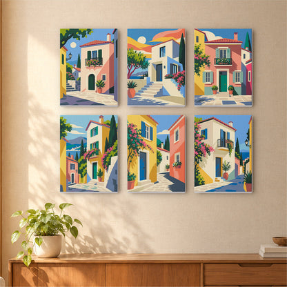 Mediterranean Village Charm mini paint by numbers – image 16