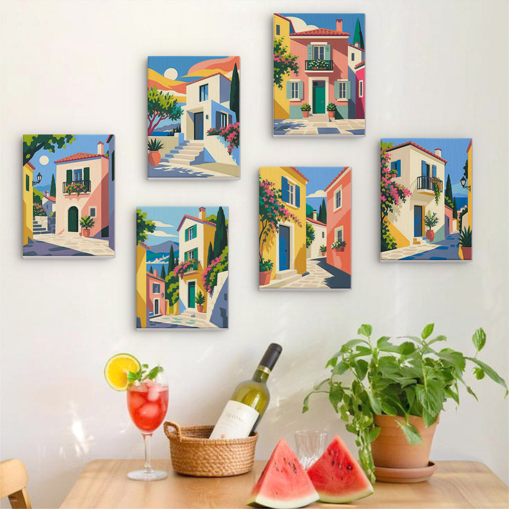Mediterranean Village Charm mini paint by numbers – image 17