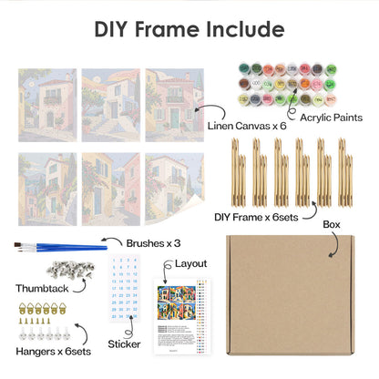 Mediterranean Village Charm mini paint by numbers – image 18