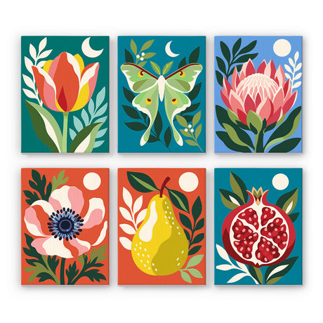 Bold Botanical Motifs mini paint by numbers – image 7