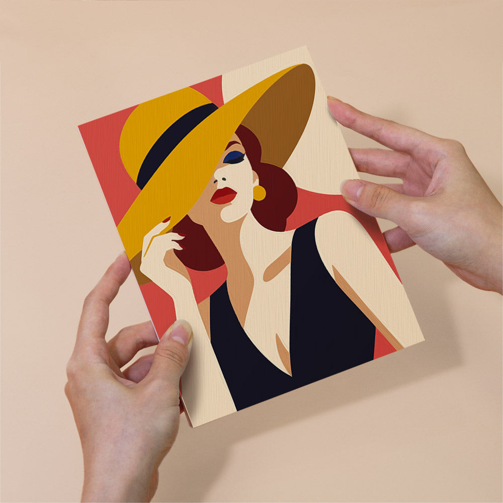 Ladies in Jewel-Tone Sun Hats mini paint by numbers – image 6