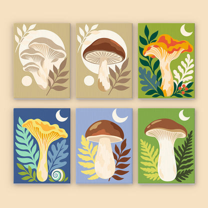 Whimsical Mushroom Forest mini paint by numbers – image 8