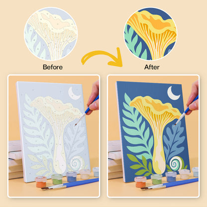 Whimsical Mushroom Forest mini paint by numbers – image 10
