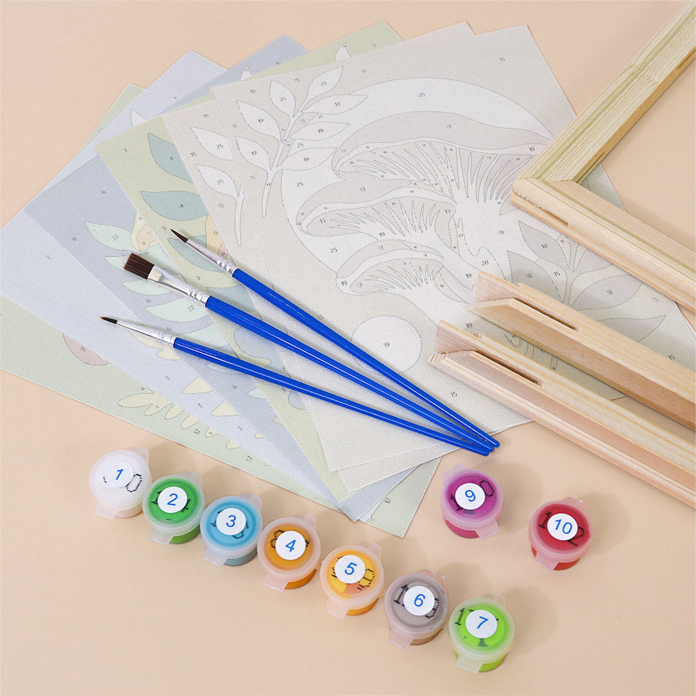 Whimsical Mushroom Forest mini paint by numbers – image 11