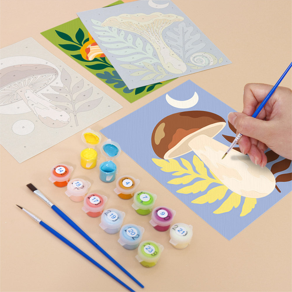 Whimsical Mushroom Forest mini paint by numbers – image 12