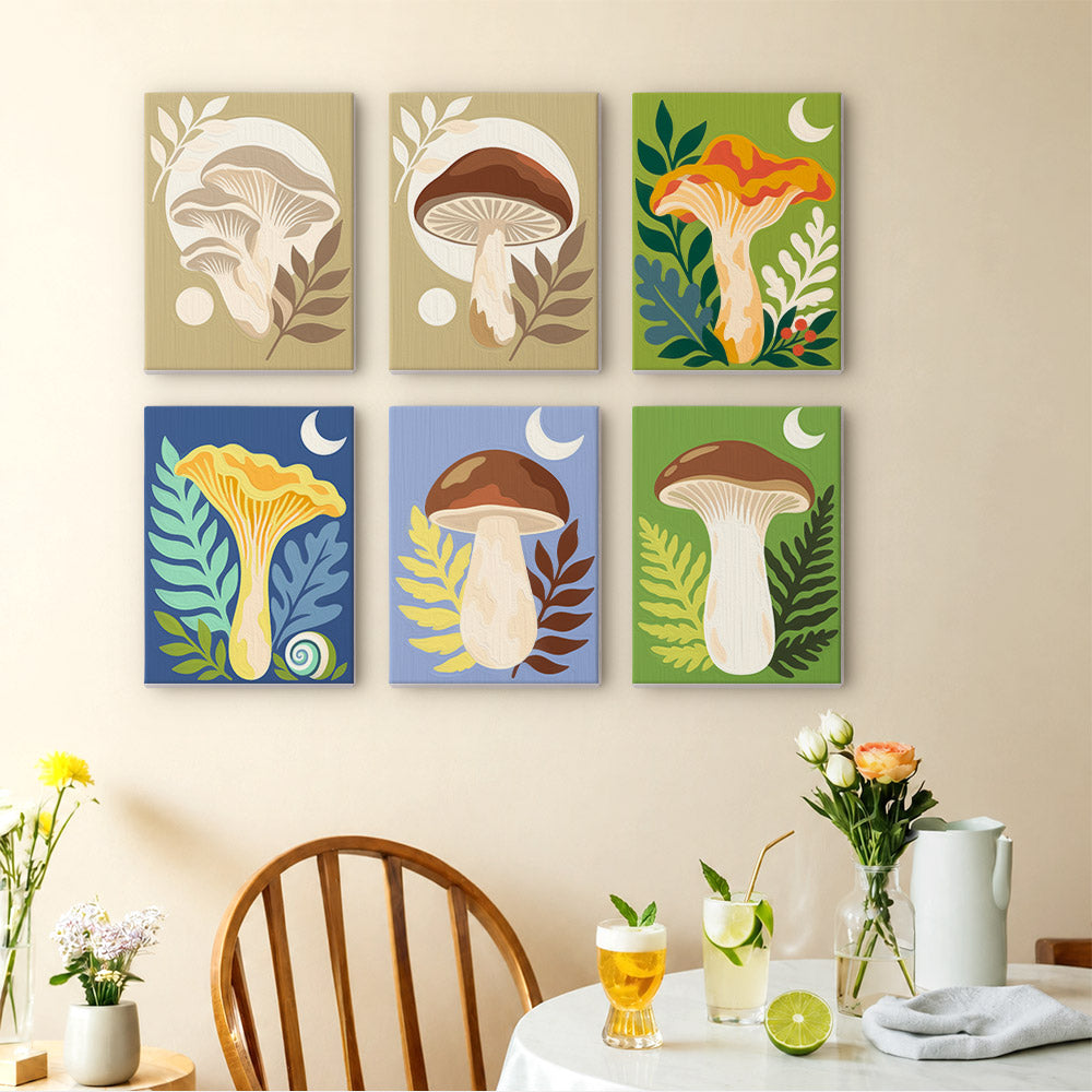 Whimsical Mushroom Forest mini paint by numbers – image 14