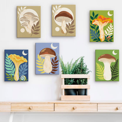 Whimsical Mushroom Forest mini paint by numbers – image 15