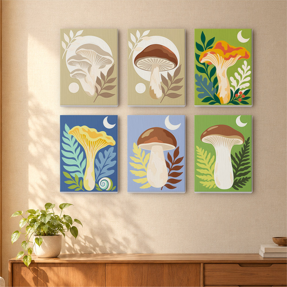 Whimsical Mushroom Forest mini paint by numbers – image 16