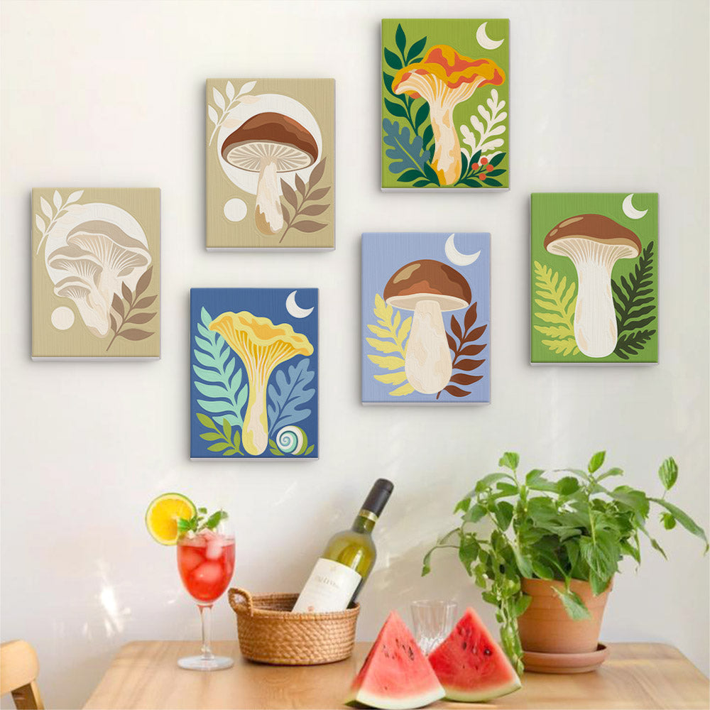 Whimsical Mushroom Forest mini paint by numbers – image 17