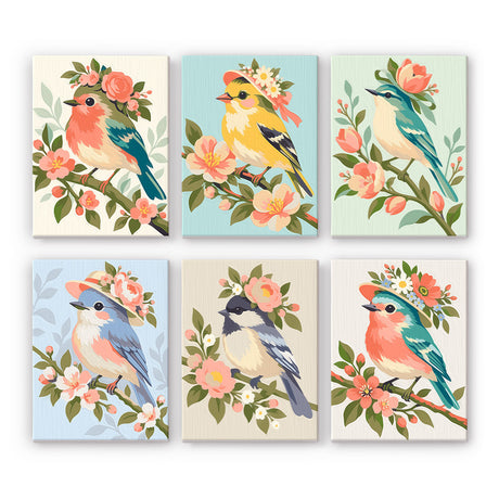 Songbirds in Bloom mini paint by numbers – image 7