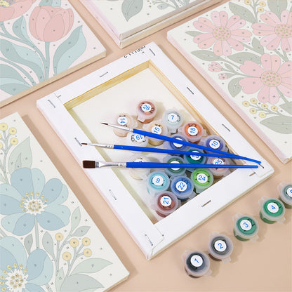 Poppies, Roses and Anemones mini paint by numbers – image 2