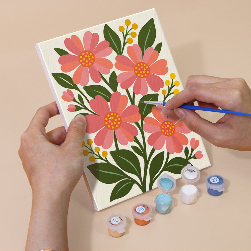 Poppies, Roses and Anemones mini paint by numbers – image 5