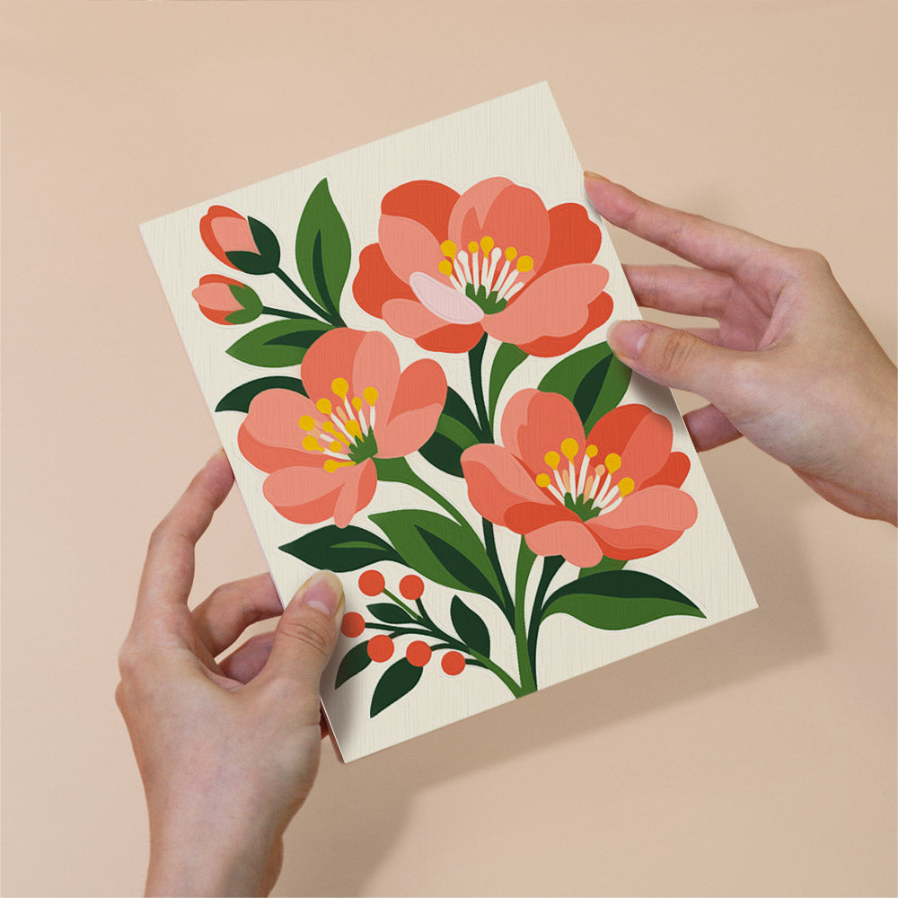 Poppies, Roses and Anemones mini paint by numbers – image 6
