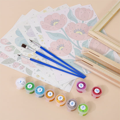 Poppies, Roses and Anemones mini paint by numbers – image 11