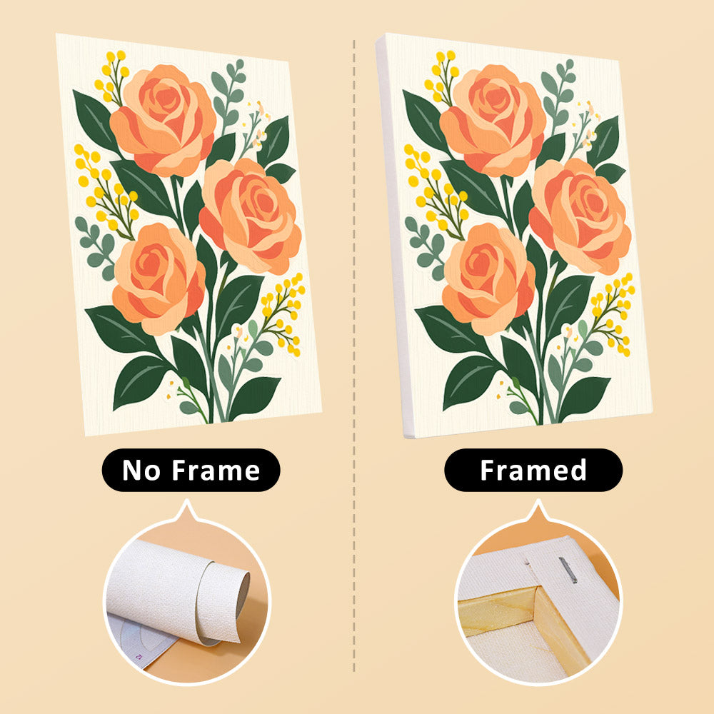 Poppies, Roses and Anemones mini paint by numbers – image 13