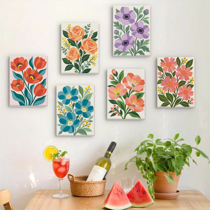 Poppies, Roses and Anemones mini paint by numbers – image 17