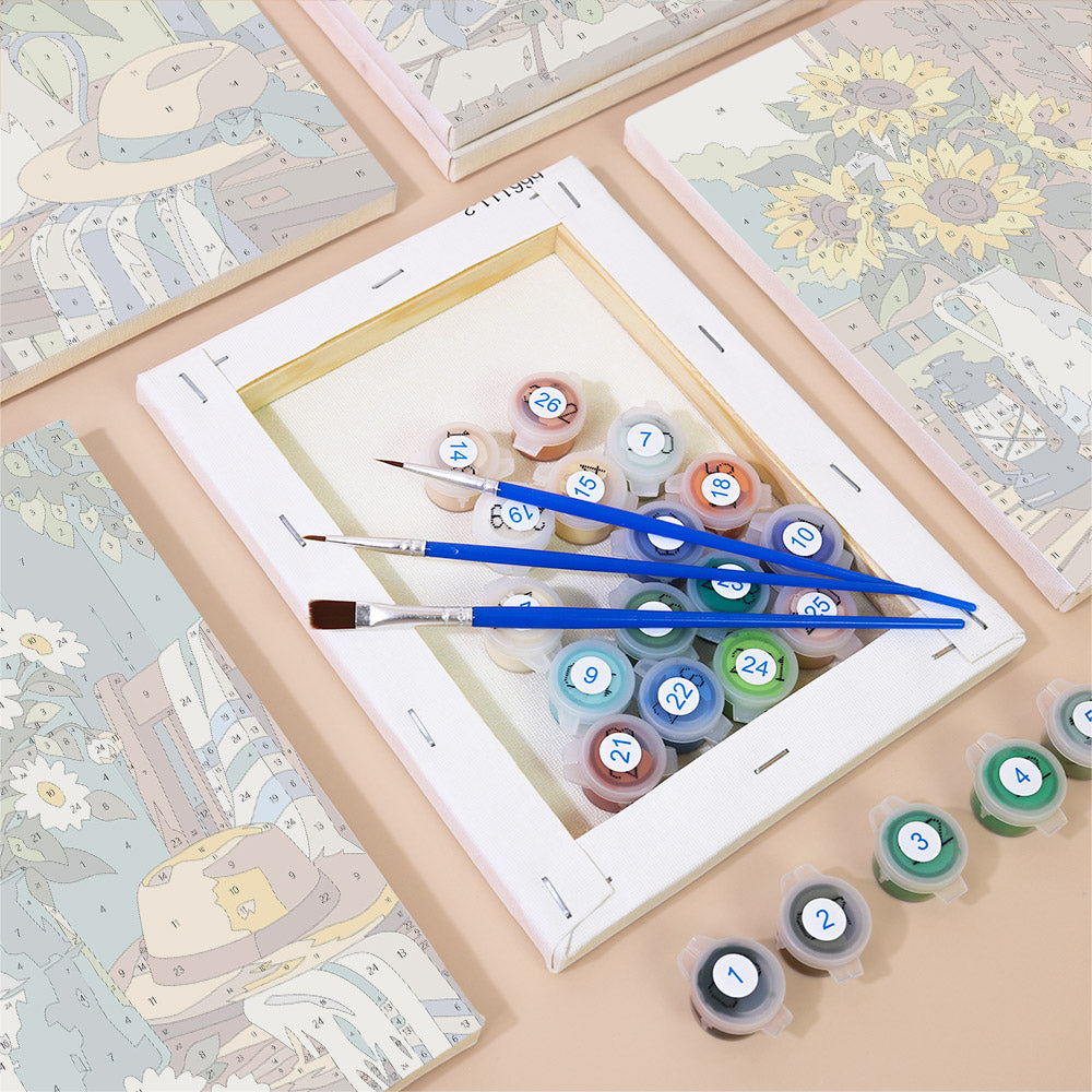 Country Sunflowers mini paint by numbers – image 2