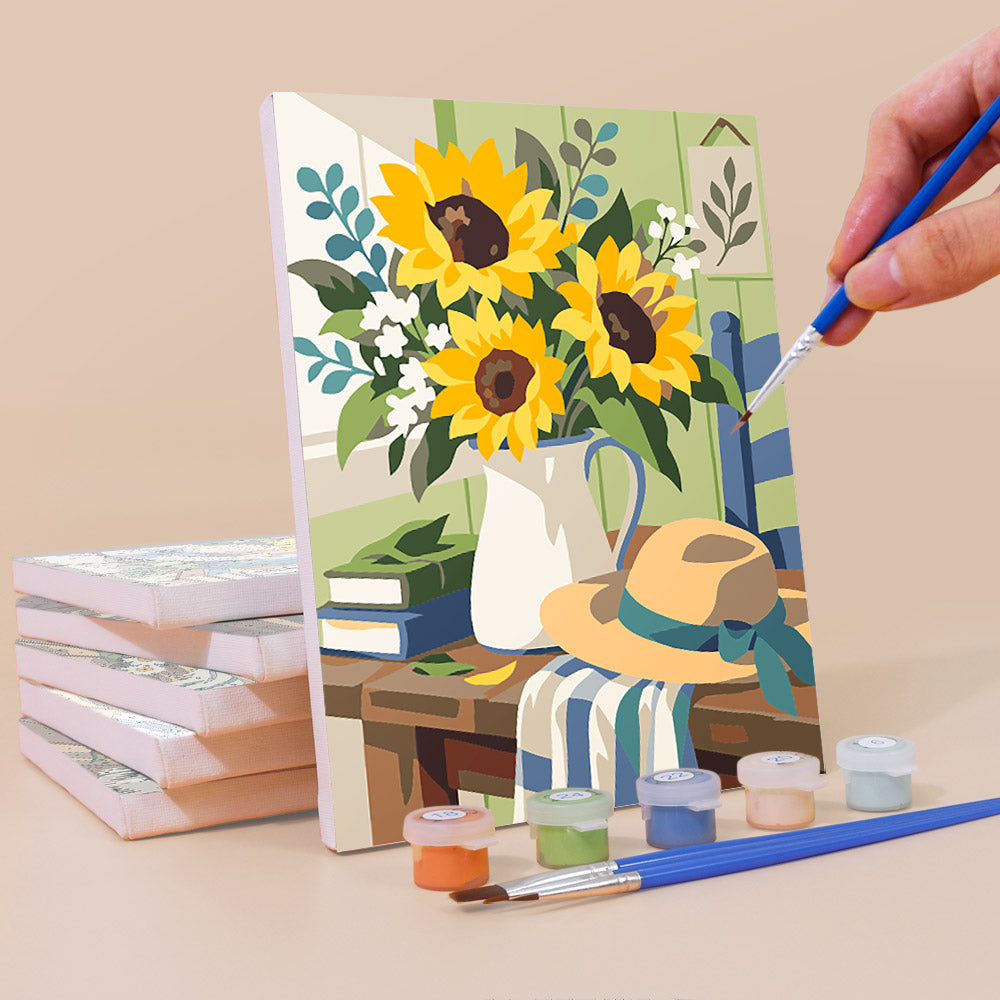 Country Sunflowers mini paint by numbers – image 3