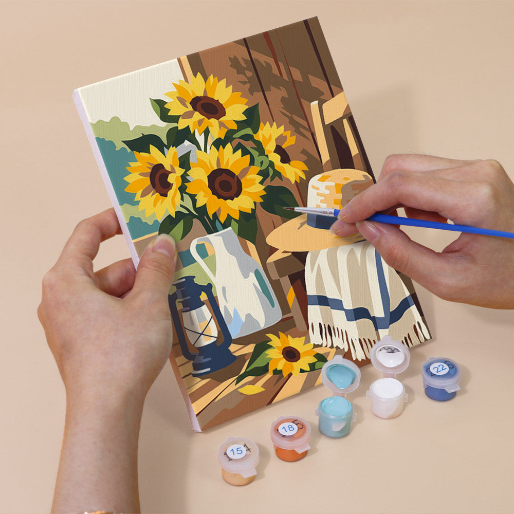 Country Sunflowers mini paint by numbers – image 5