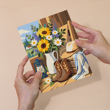 Country Sunflowers mini paint by numbers – image 6