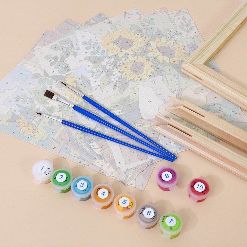 Country Sunflowers mini paint by numbers – image 11