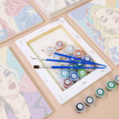 Bandanas, Berets and Red Lips mini paint by numbers – image 2
