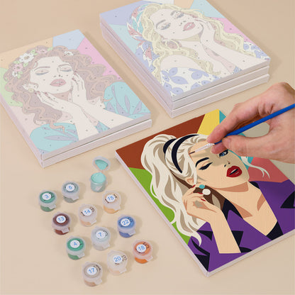 Bandanas, Berets and Red Lips mini paint by numbers – image 4