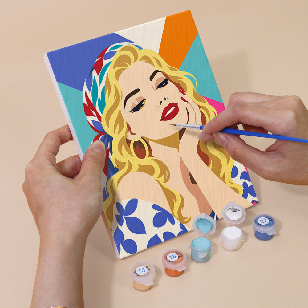 Bandanas, Berets and Red Lips mini paint by numbers – image 5
