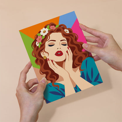 Bandanas, Berets and Red Lips mini paint by numbers – image 6