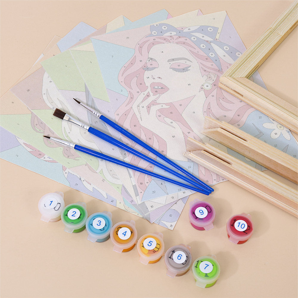Bandanas, Berets and Red Lips mini paint by numbers – image 11