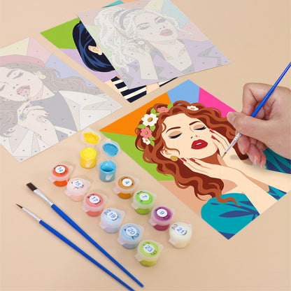 Bandanas, Berets and Red Lips mini paint by numbers – image 12