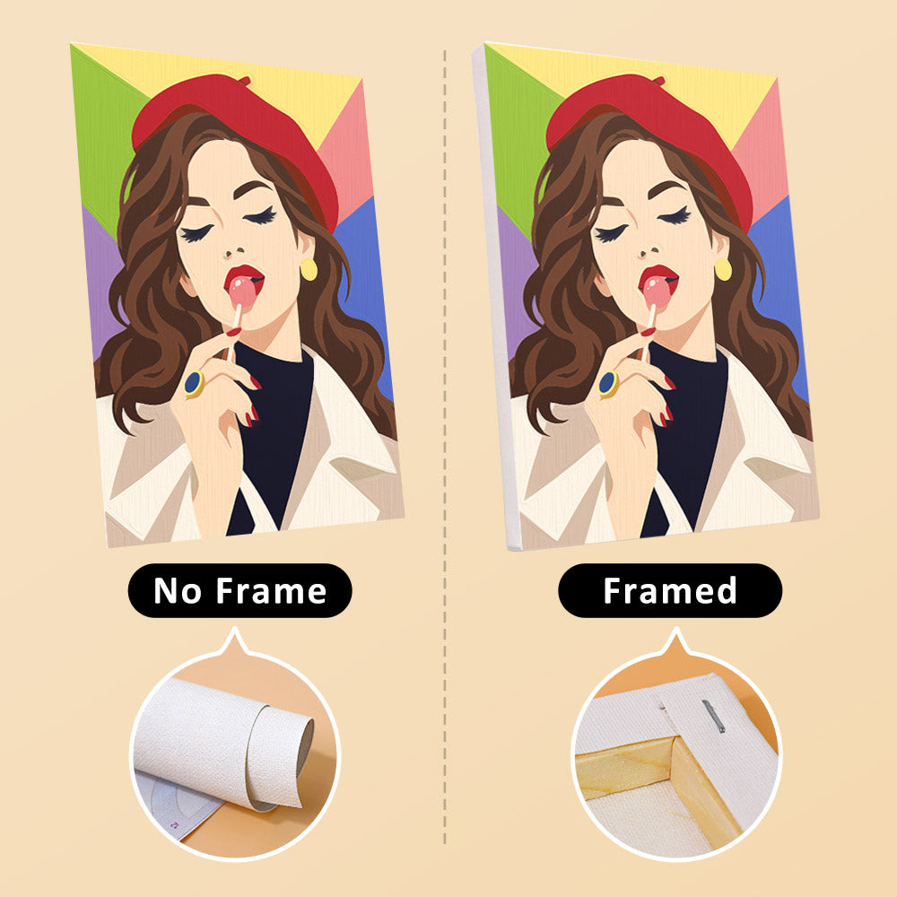 Bandanas, Berets and Red Lips mini paint by numbers – image 13